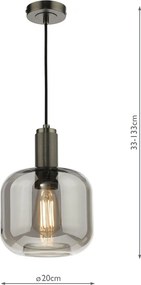 Dar Lighting modern függeszték nikolas antik króm darnik0167-e05
