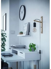 Eglo 44013 - Fali lámpa POCKLEY 1xE27/10W/230V barna/fekete