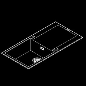 GROHE 31645AP0 - K500 mosogató 1000 × 500 mm kő/fekete