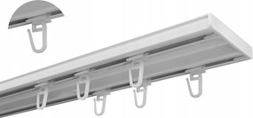 Függönykarnis Prémium Alumínium Mennyezeti Sín Dupla 280 cm Kpl Biztosítótűk