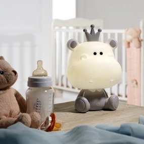ONLI - LED dimmelhető gyermek éjjeli lámpa PUPPIES LED/3W/230V 25 cm víziló/szürke