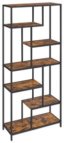 NAVARO könyvespolc barna/fekete