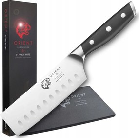 Nakiri Orient Carbon konyhakés, német acél X50 Ultra+, fekete