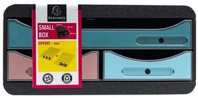 Irattároló, műanyag, 3 fiókos, EXACOMPTA Smallbox Skandi, színes (EX311606D)