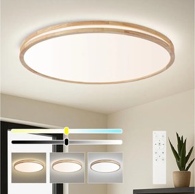 BRILAGI - LED dimmelhető lámpatest MOLINA LED/128W/230V 3000-6000K tölgy, átmérő 100 cm + távirányító