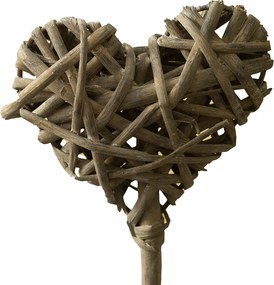 Dekoráció Szív fa virágtartó nád