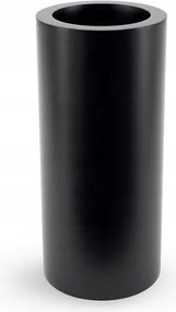 Hebe magas kerek virágtartó, 89x33 cm, beltéri és kerti használatra, fekete