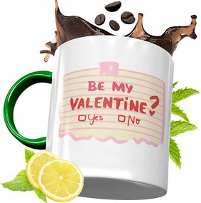 Zöld Bögre Valentin Napra Szerelmeseknek fényképes nyomtatással