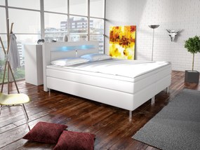 Boxspring Franciaágy 140 cm Maryjane I (fehér) (matracokkal). 611030