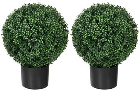 Műnövény szett, 2 db buxus, cserépben 52cm magas
