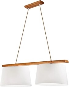 AIDA függőlámpa kábellel 2xE27/60W/230V tölgy