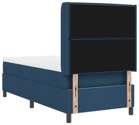 Boxspring Ágy Mattal Kék 100x200 cm Szövet