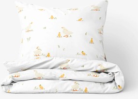 Goldea húsvéti pamut ágyneműhuzat - kacsák 150 x 200 és 50 x 60 cm