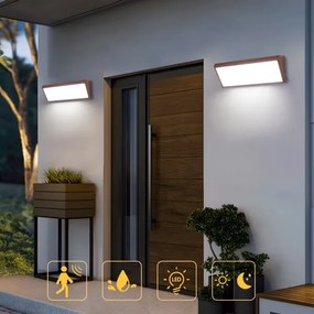 Brilagi - LED kültéri fali lámpa TRIANGLE LED/42W/230V 3000/4000/6500K barna IP65