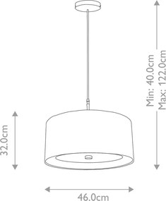 Elstead Lighting SIENNA SIENNA-P-BLK Függőlámpa 3x60W/E27