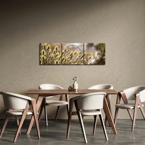 Kép - Zöld növényzet (órával) (90x30 cm)