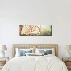 Kép - Növények eső után (órával) (90x30 cm)