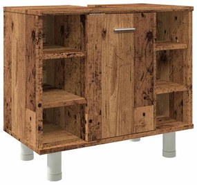 Fürdőszoba szekrény régi fa 60x32x53,5 cm műszaki fa