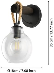 Eglo 43619 - Fali lámpa RODING 1xE27/40W/230V