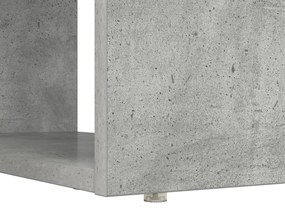vidaXL Asztal tárolóval Beton Szürke 113x54x120 cm Szerelt fa
