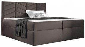 St6 boxspring ágy, sötétbarna (180 cm)