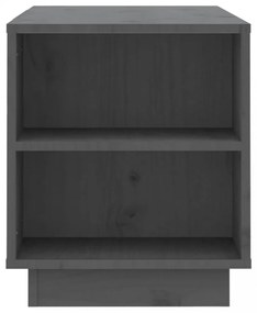 szürke tömör fenyőfa TV-szekrény 110 x 35 x 40,5 cm