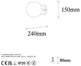 Fekete-fehér fali lámpa ø 15 cm Atmaca – Opviq lights