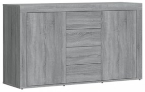 szürke sonoma színű szerelt fa tálalószekrény 120 x 36 x 69 cm