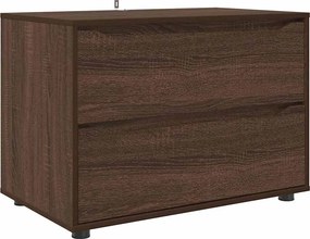 vidaXL Tárolószekrény Barna Tölgy 80 x 48 x 57 cm Faanyag