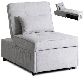 Ágyazható Fotel Szürke Színben. IBERIS 80 cm