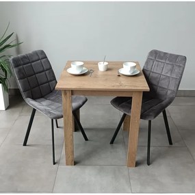 Négyzet alakú LEVI étkezőasztal sonoma tölgy színben