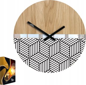 Falióra Fa Tölgy Akril Echo Wood Kerek Kvarc