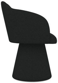 Fekete kárpitozott étkezőfotel Kanoa – Makamii