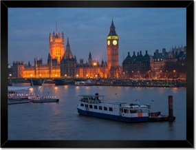 Poszterek keretben 40x30 Westminster-palota éjszaka