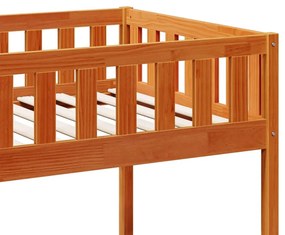 viaszbarna tömör fenyőfa gyerekágy matrac nélkül 90 x 200 cm