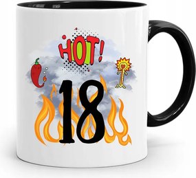 Születésnapra 18 18. 18. Bögre Fekete Ajándék fényképes nyomtatással