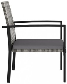 9 részes szürke polyrattan kerti étkezőgarnitúra
