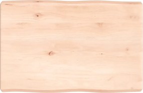 vidaXL asztallap 60x40x(2-6) cm kezeletlen tömör fa élőszegélyes