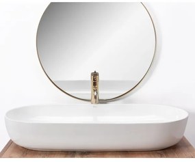 REA-U0563 - Ráültethető mosdó CLEO 41x81 cm kerámia/fényes fehér