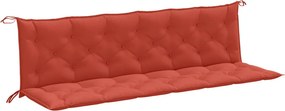 vidaXL 2 db melange piros szövet kerti padpárna 200 x 50 x 7 cm