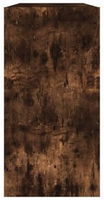 füstös tölgy színű szerelt fa könyv-/tálalószekrény 50x25x80 cm