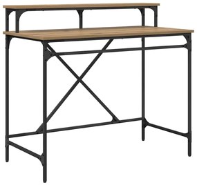 vidaXL Asztal Artisan tölgy 100 x 50 x 90 cm Faanyag