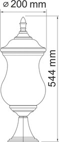 Polux MARSYLIA 300874 Állólámpa 1x9W/LED 3000K 350LM IP43