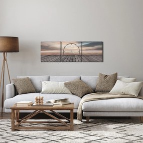 Kép - Móló naplementében (órával) (90x30 cm)