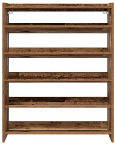 antik fa szerelt fa cipőtartó 80x25x100 cm