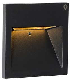 Modern fali lámpa fekete, beépített LED-del - Gem 2