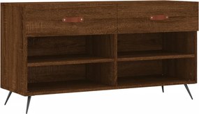 vidaXL barna tölgy színű szerelt fa cipőpolc 102x35x55 cm