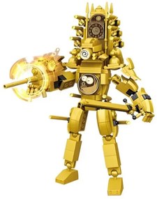 Építőkészlet SKIBIDI TOILET XXL 492 db - Titan Clock Man 2,0 28 cm