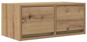 vidaXL kézműves tölgy színű szerelt fa TV-szekrény 60x31x25,5 cm