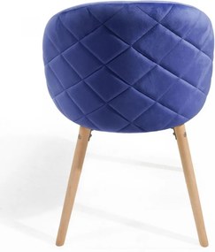 MIADOMODO Étkezőszék készlet bársony 4 db kék